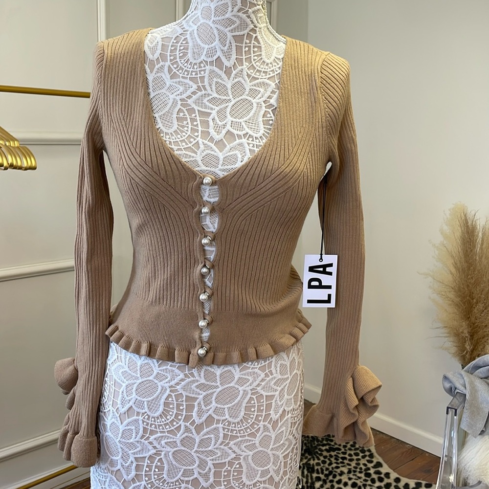 LPA pearl button cardigan